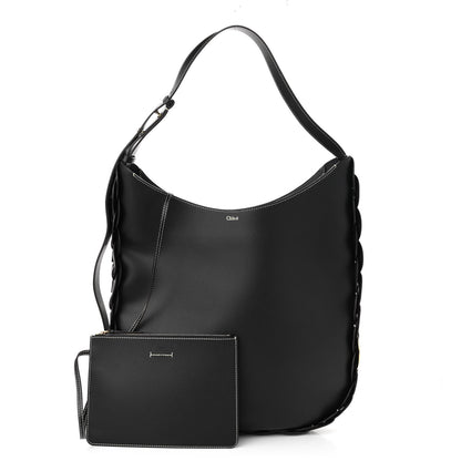 Chloe Small Grain Smooth Calfskin Large Darryl Hobo Black 1 of 9