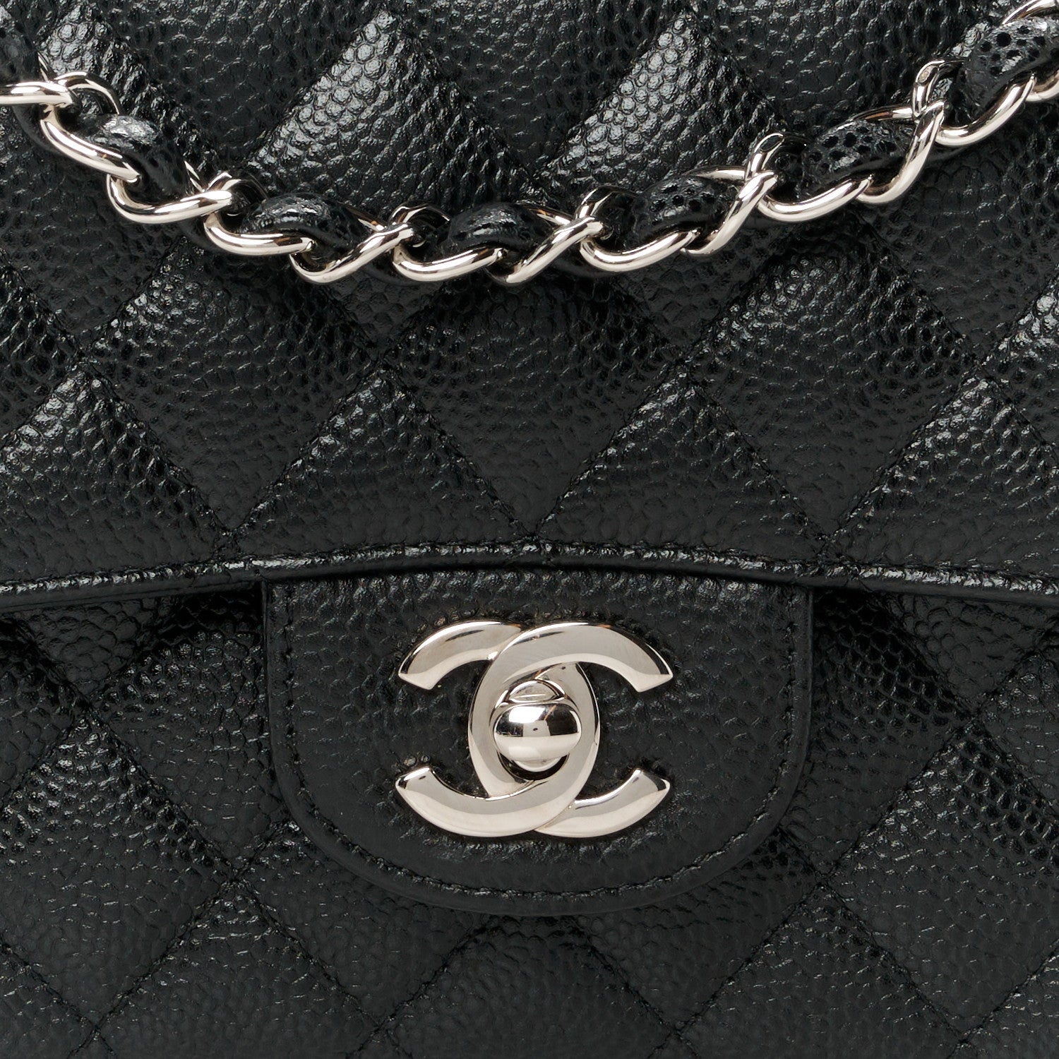 Chanel Caviar Quilted Medium Double Flap Black 9 of 11