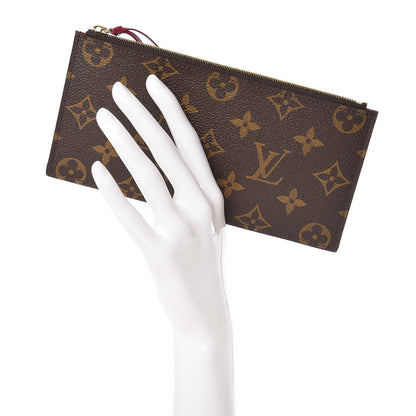 Louis Vuitton Monogram Felicie Chain Wallet Zippered Insert Fuchsia 2 of 6