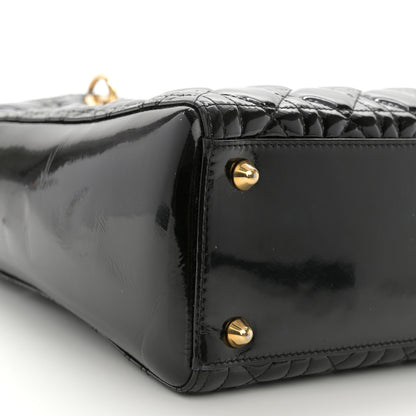Christian Dior Patent Cannage Large Lady Dior Black 9 of 15