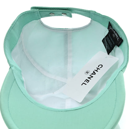 Chanel Cotton CC Cap Hat Turquoise Fuchsia 7 of 8