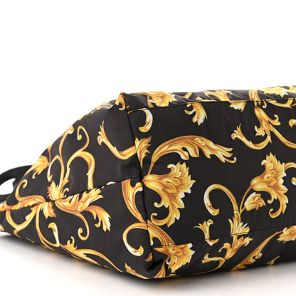 Versace Nylon Baroque Print Tote Black 9 of 13