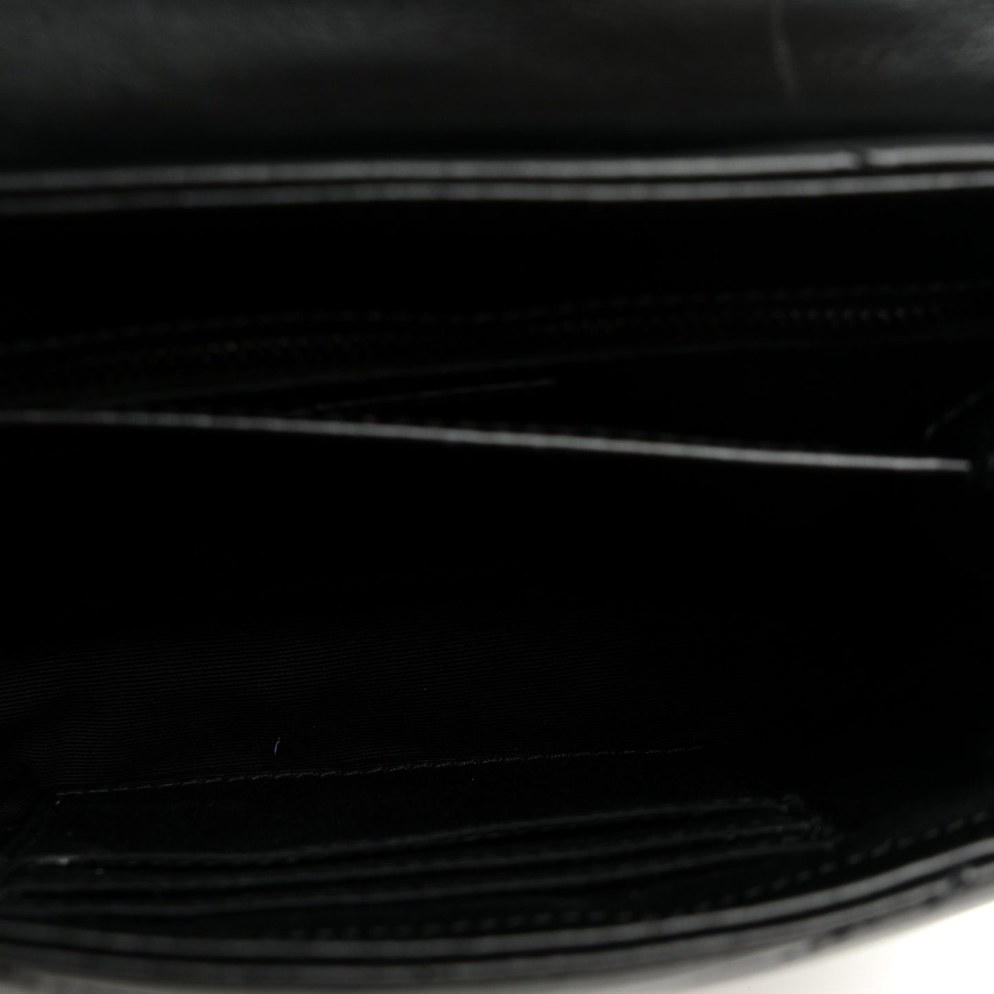 Calfskin Y Quilted Monogram Monochrome Toy Loulou Crossbody Bag Black