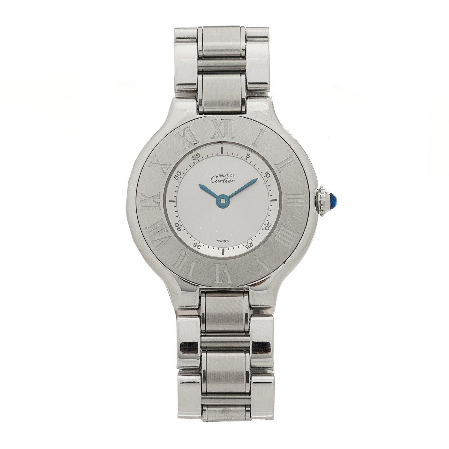 Cartier Stainless Steel 28mm Must De 21 Quartz Watch 1 of 4