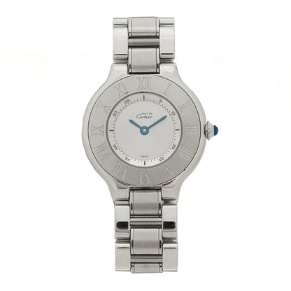 Cartier Stainless Steel 28mm Must De 21 Quartz Watch 1 of 4