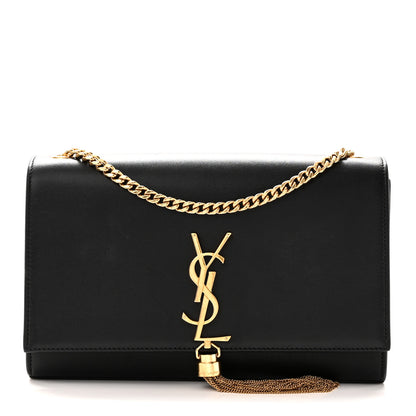 Saint Laurent Smooth Calfskin Medium Classic Monogram Kate Tassel Satchel Black 1 of 9