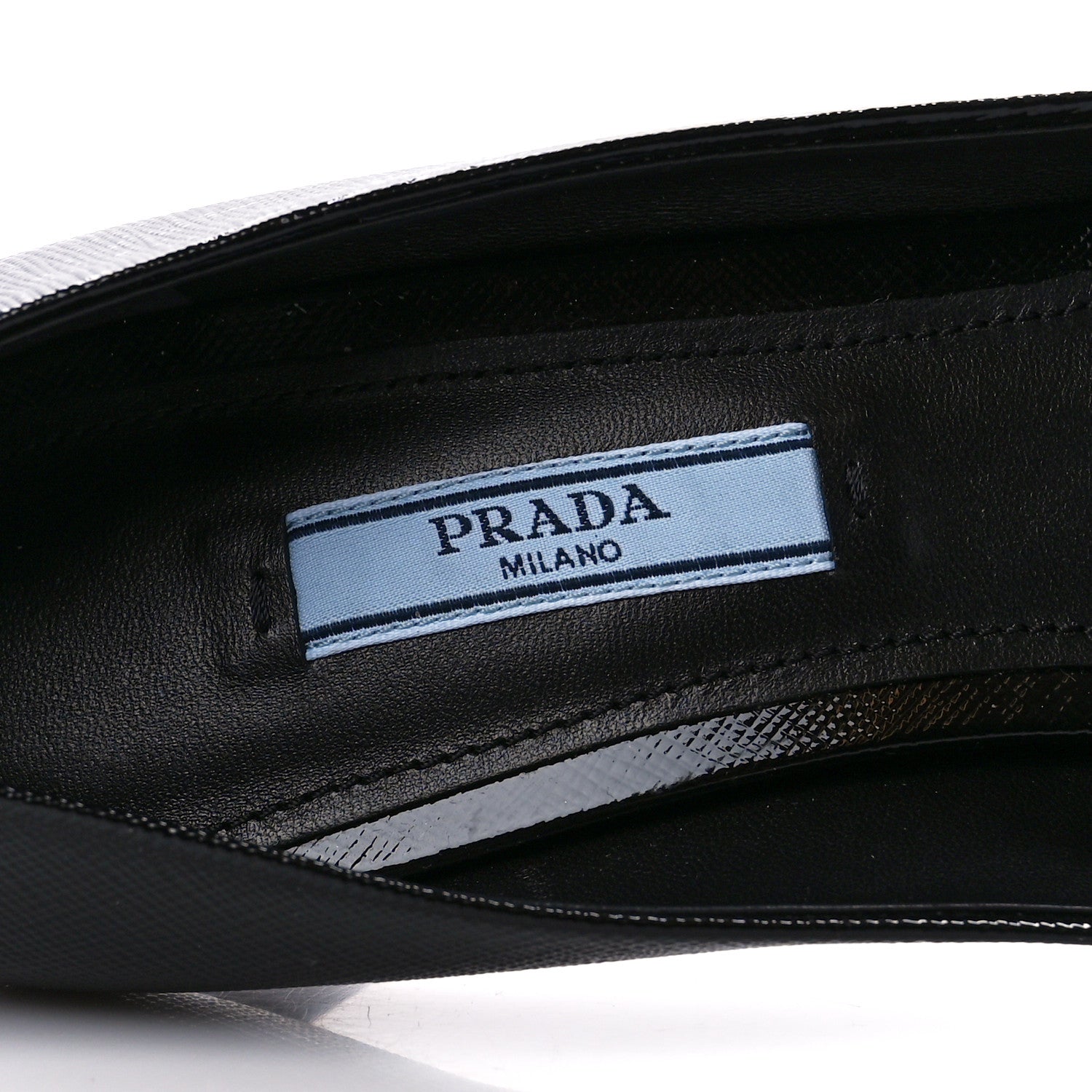 Prada Saffiano Vernice Pumps 39.5 Black 7 of 8