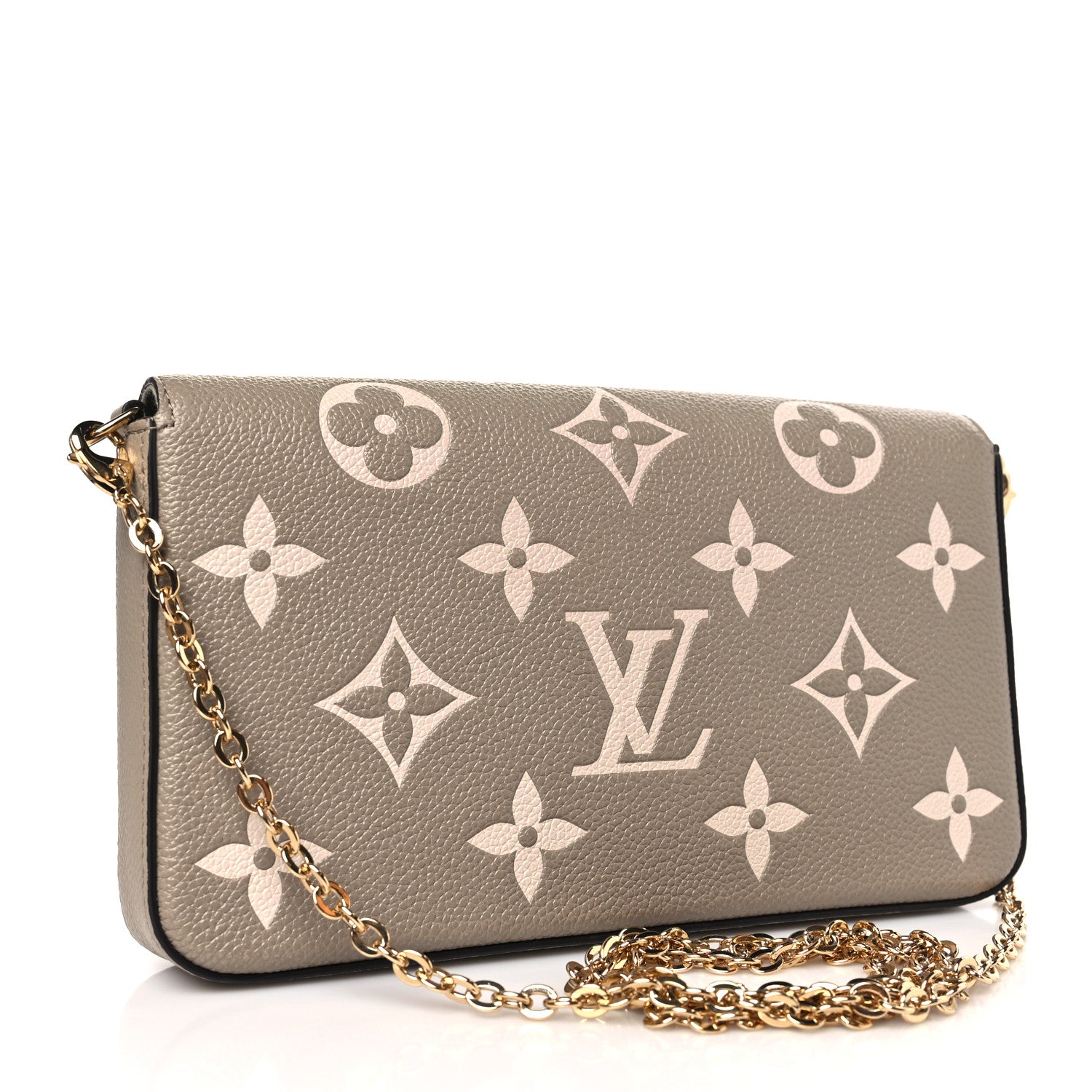 Louis Vuitton Empreinte Monogram Giant Felicie Pochette Tourterelle Creme 4 of 10