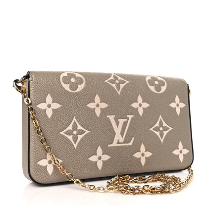 Louis Vuitton Empreinte Monogram Giant Felicie Pochette Tourterelle Creme 4 of 10