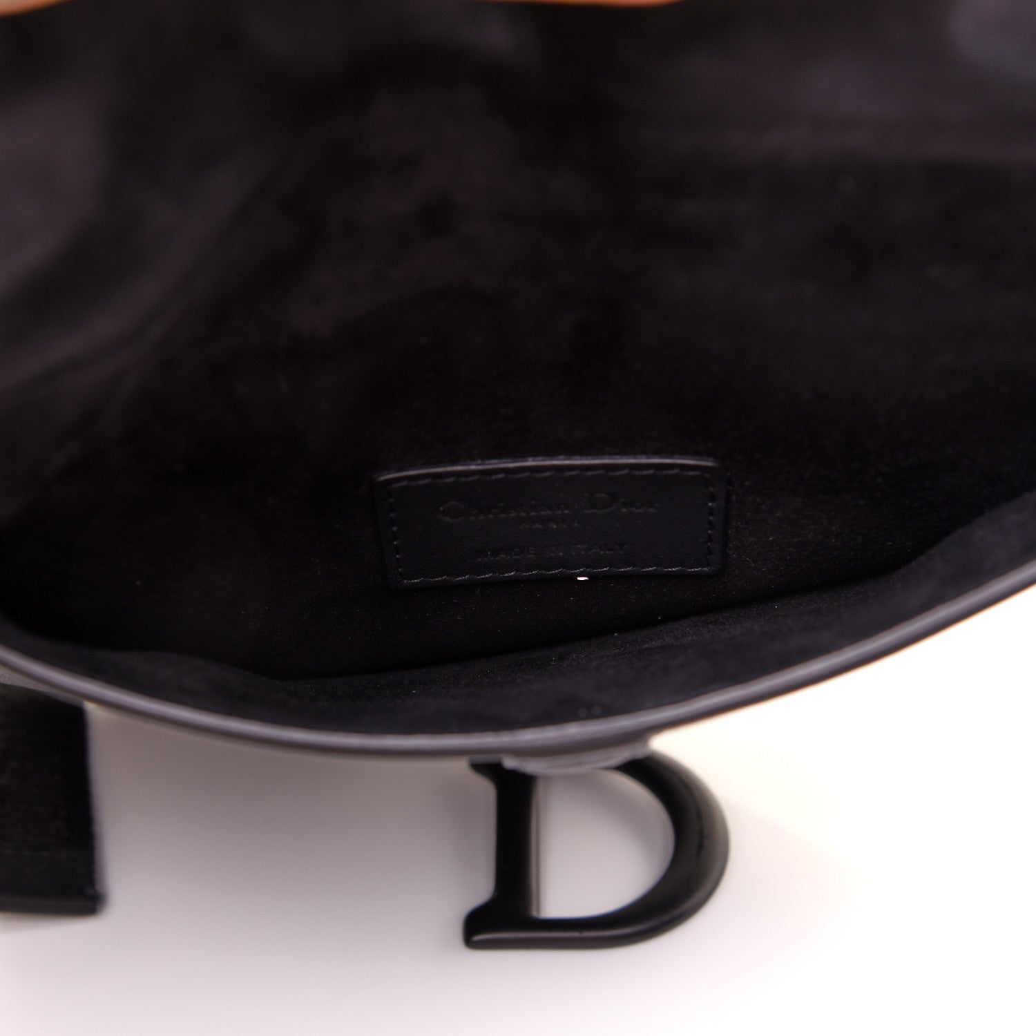 Christian Dior Ultra Matte Calfskin Saddle Belt Bag Black 5 of 9