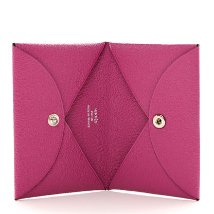 Hermes Chevre Mysore Calvi Card Case Rose Pourpre 5 of 6