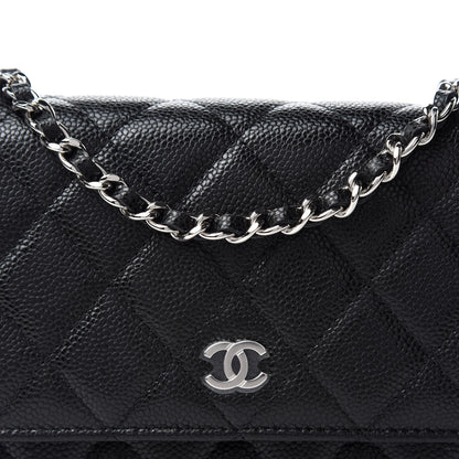 Chanel Caviar Quilted Mini Wallet On Chain WOC Black 11 of 12