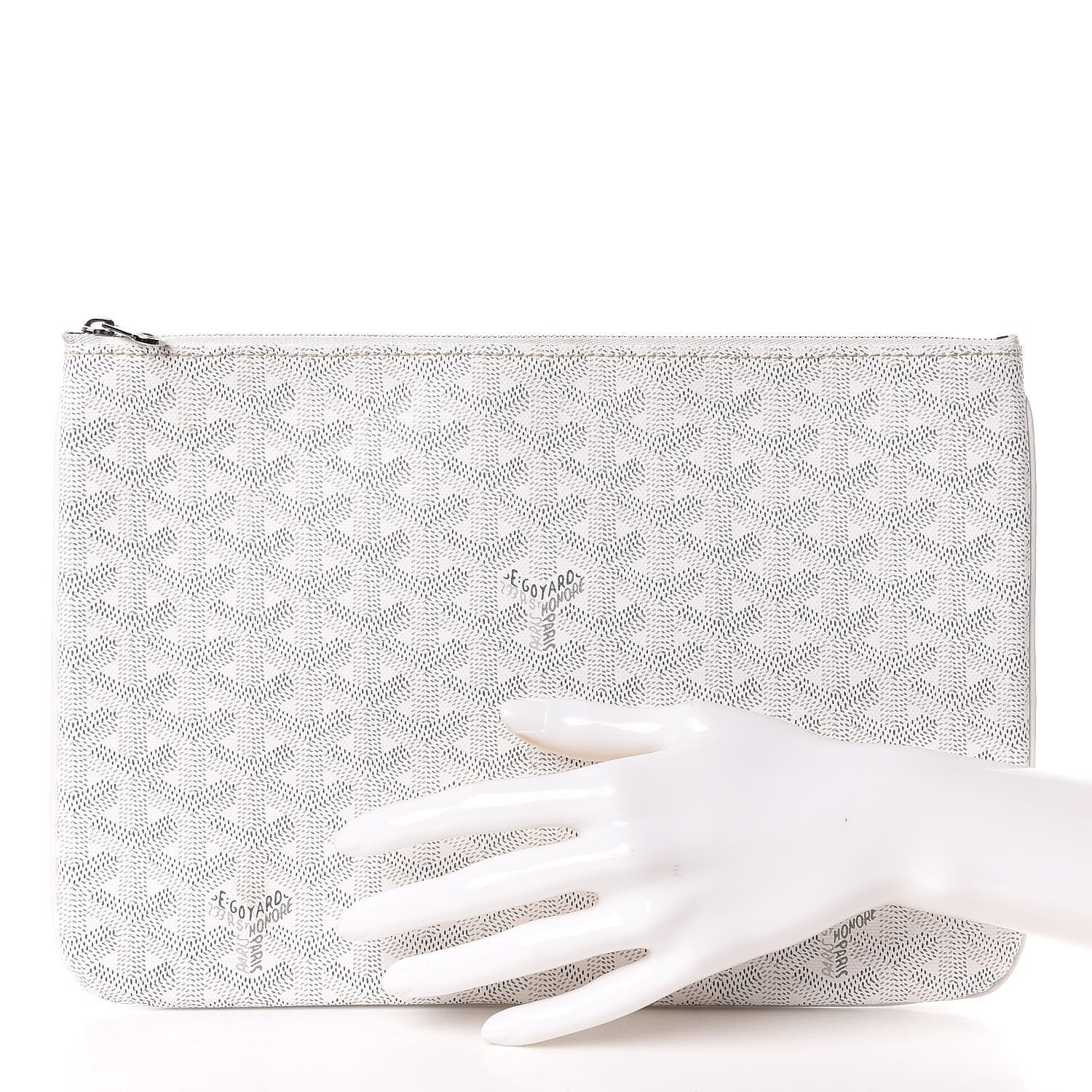 Goyard Goyardine Senat Pochette MM White 2 of 8