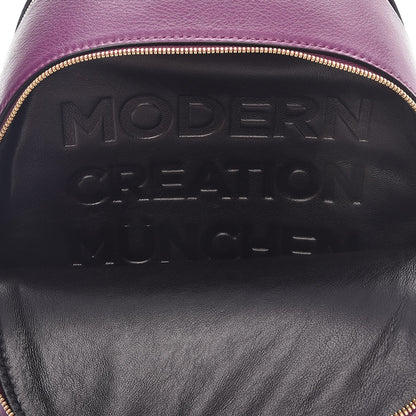 MCM Calfskin Mini Duchess Polke Studs Backpack Mystic Purple 6 of 14