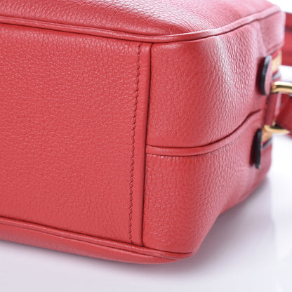 Prada Vitello Daino Medium Double Zip Shoulder Bag Rosso 11 of 11