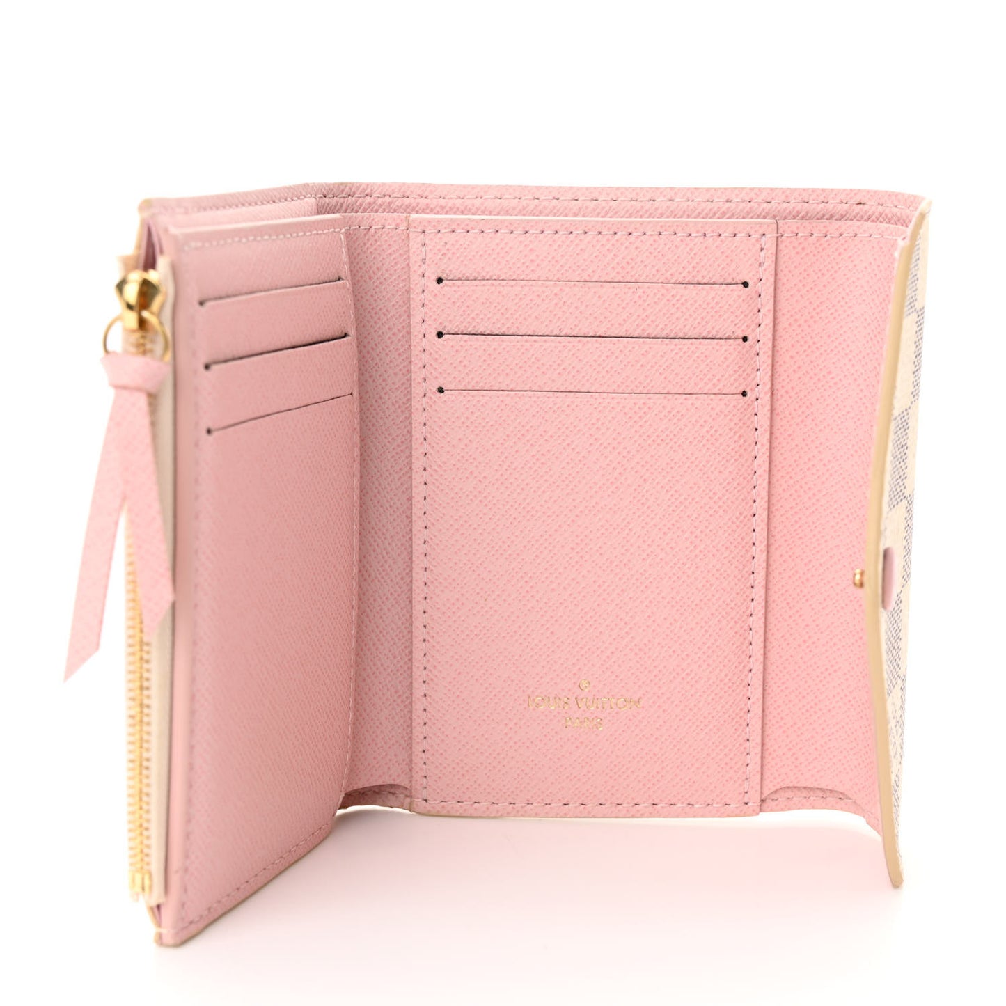 Damier Azur Victorine Wallet Rose Ballerine