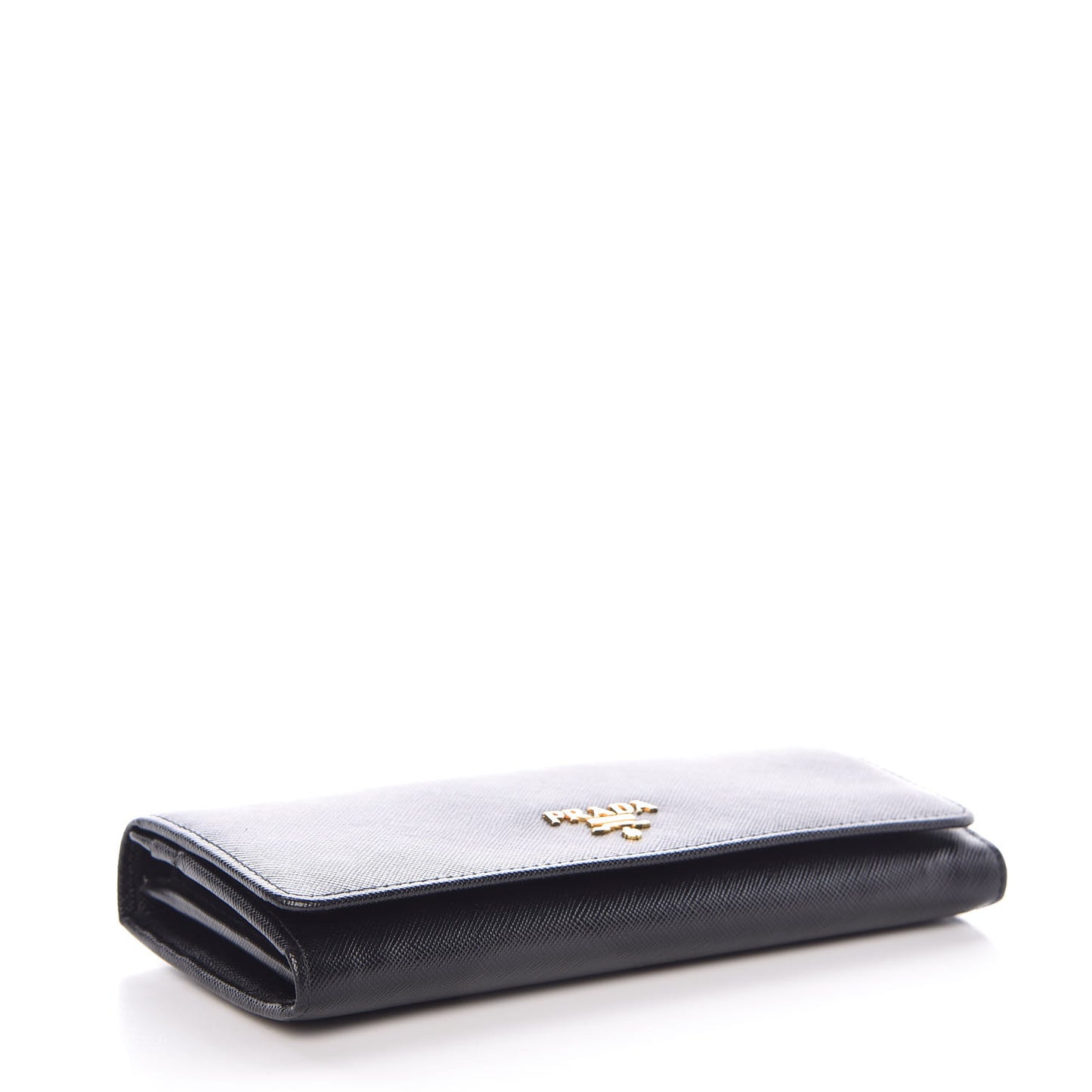 Saffiano Continental Flap Wallet Black