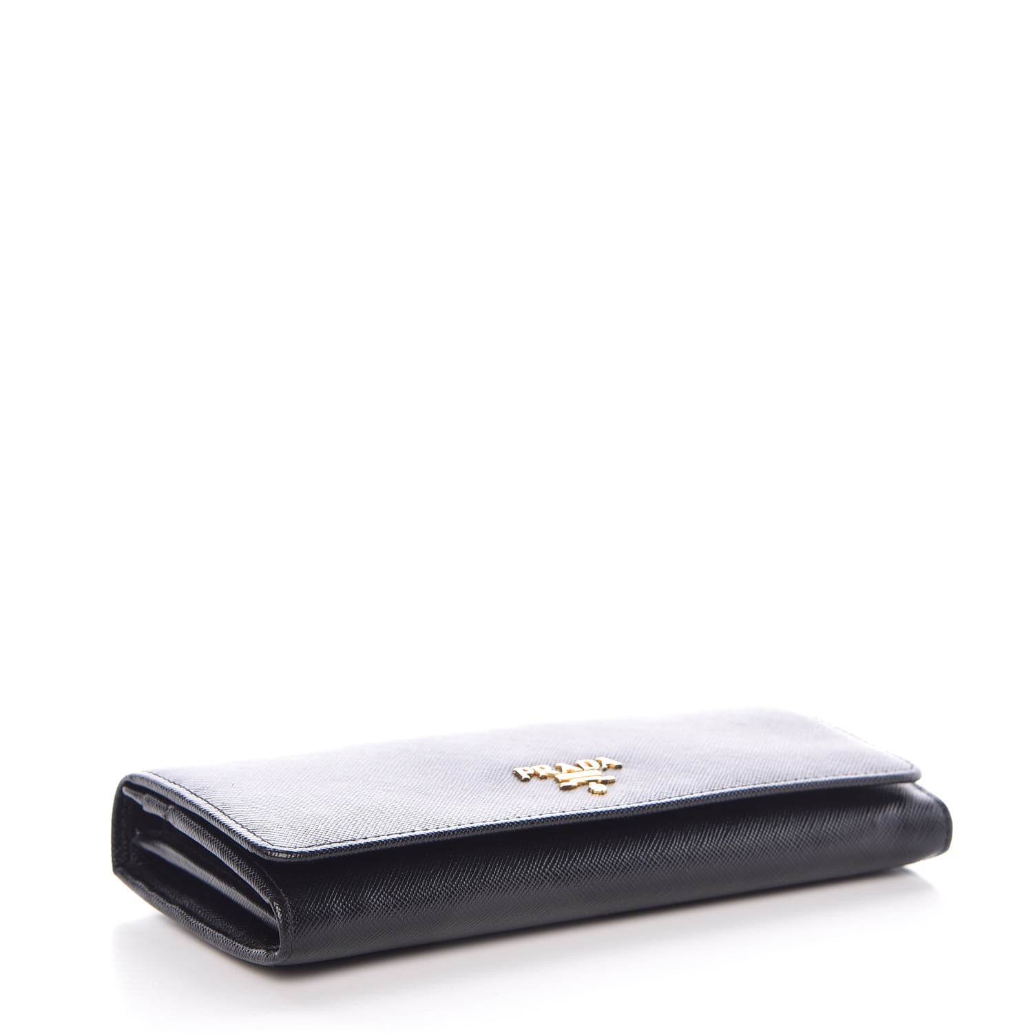 Prada Saffiano Continental Flap Wallet Black 4 of 6