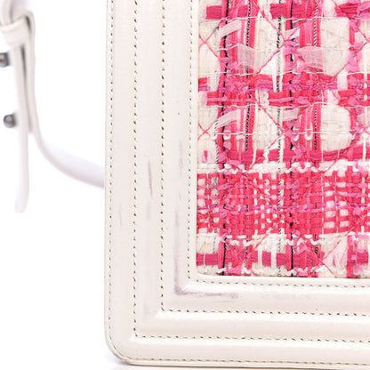Chanel Patent Tweed Medium Boy Flap White 11 of 16