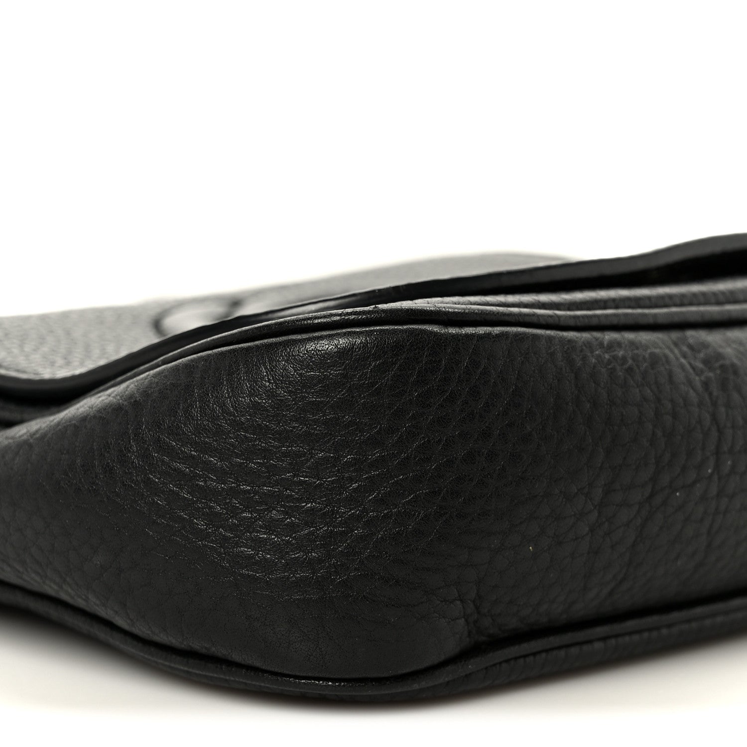 Gucci Pebbled Calfskin Small Soho Flap Crossbody Black 10 of 11