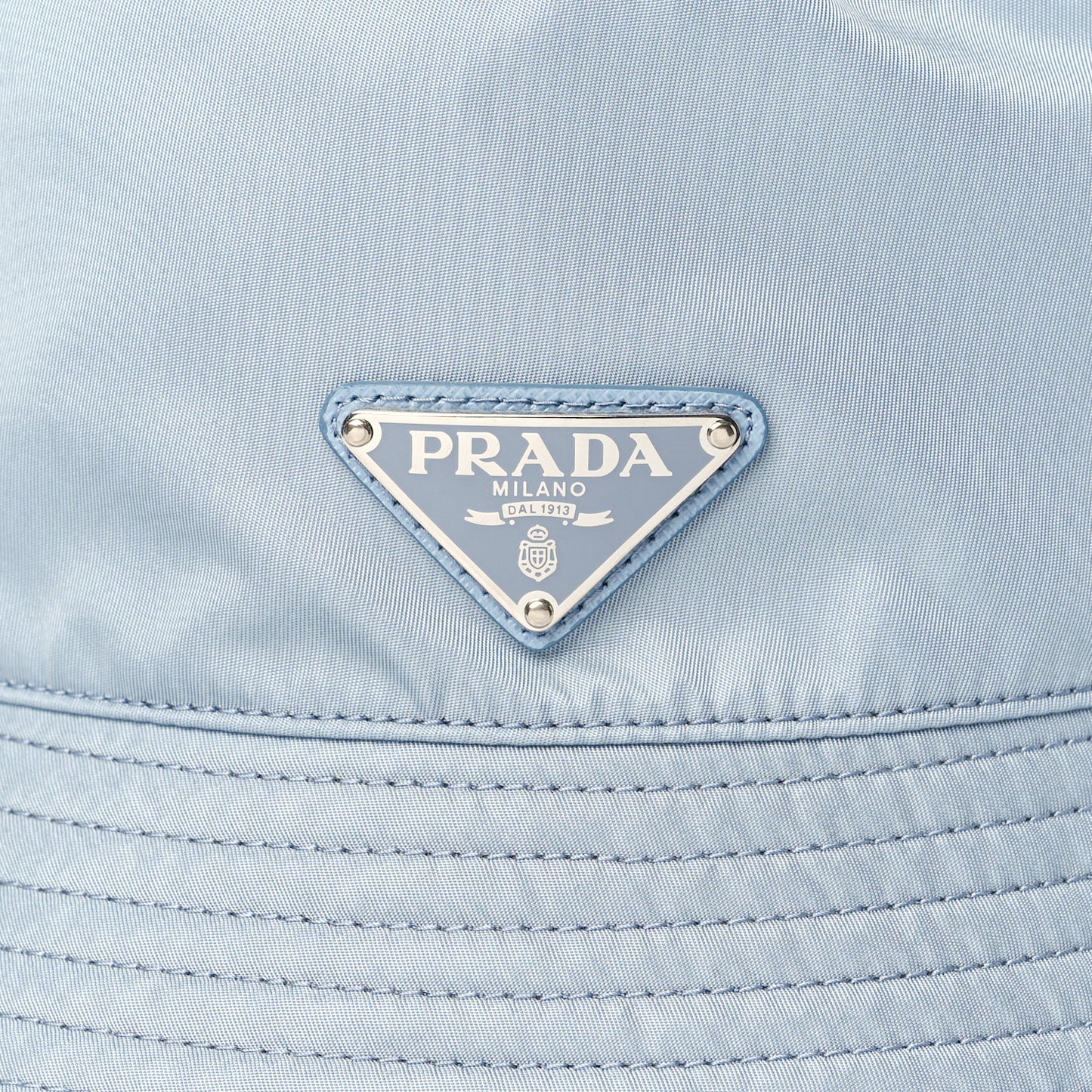 Re-Nylon Metal Triangle Logo Womens Bucket Hat M Fiordaliso