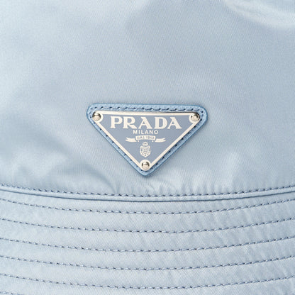Prada Re-Nylon Metal Triangle Logo Womens Bucket Hat M Fiordaliso 4 of 9