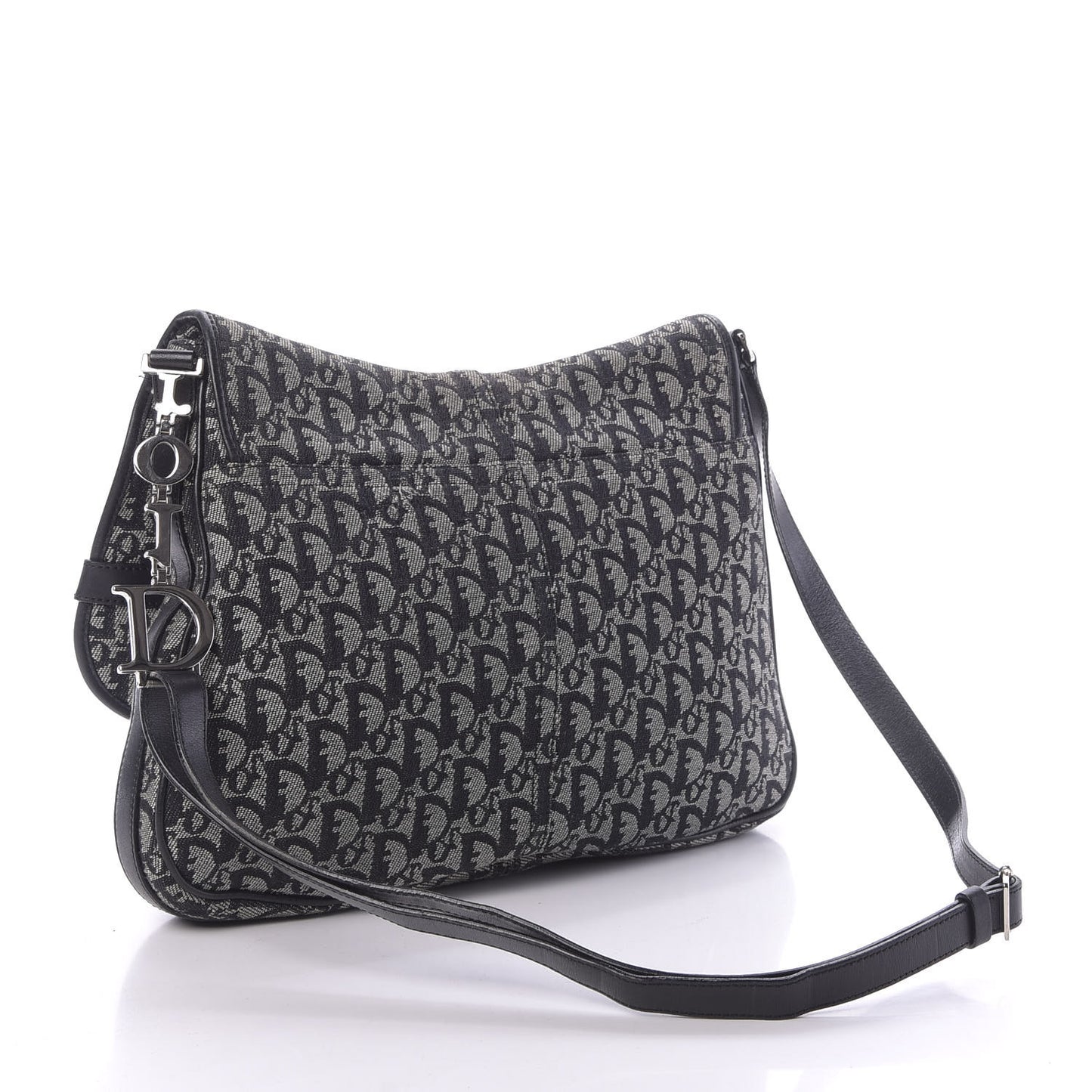 Monogram Flap Messenger Navy Blue