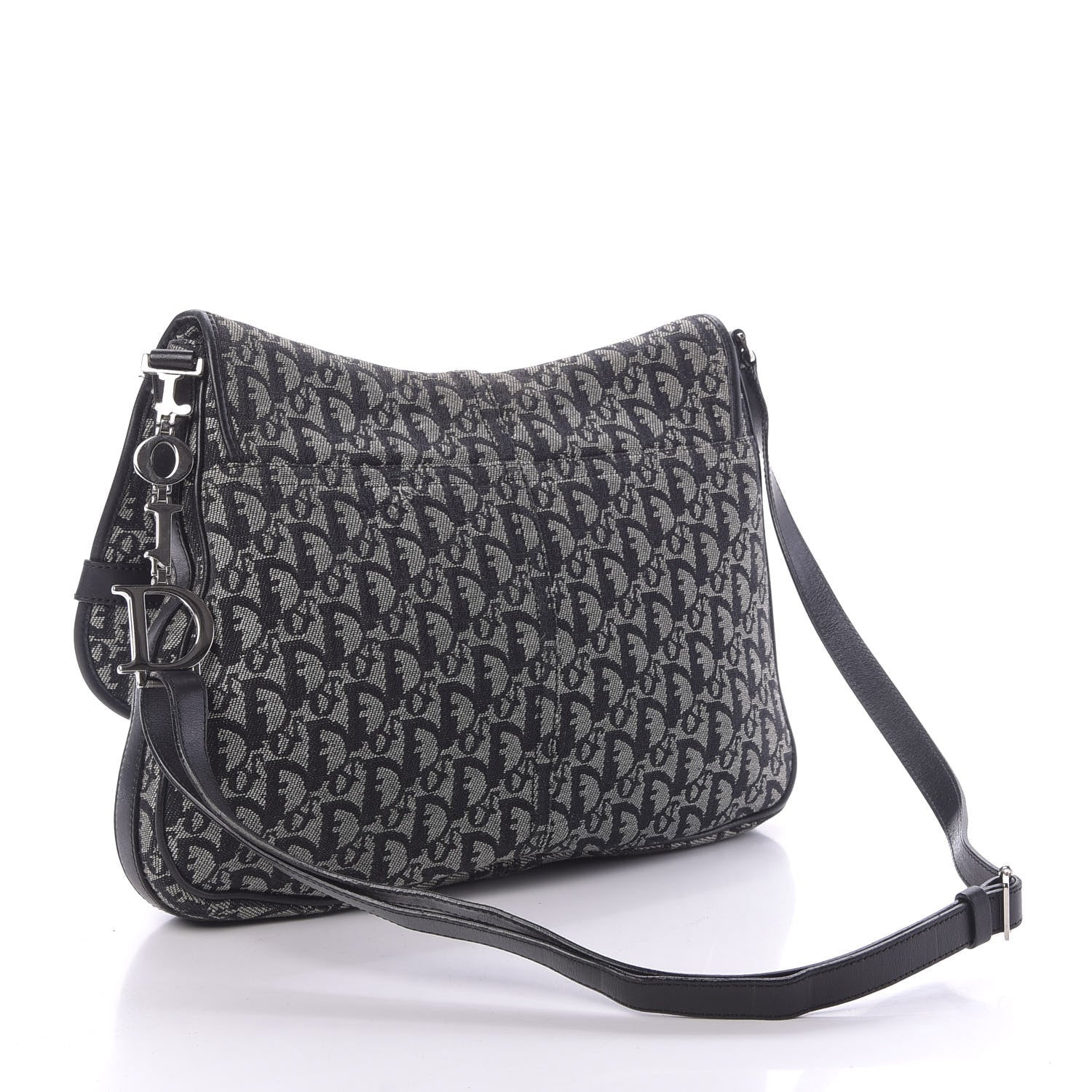 Christian Dior Monogram Flap Messenger Navy Blue 3 of 12