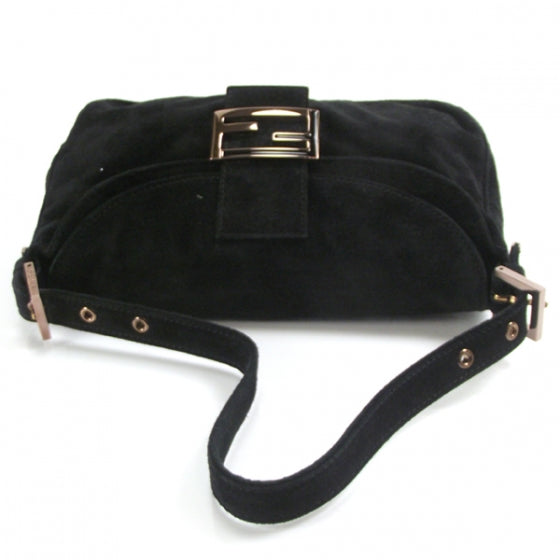 Fendi Suede Shoulder Bag Black 5 of 12