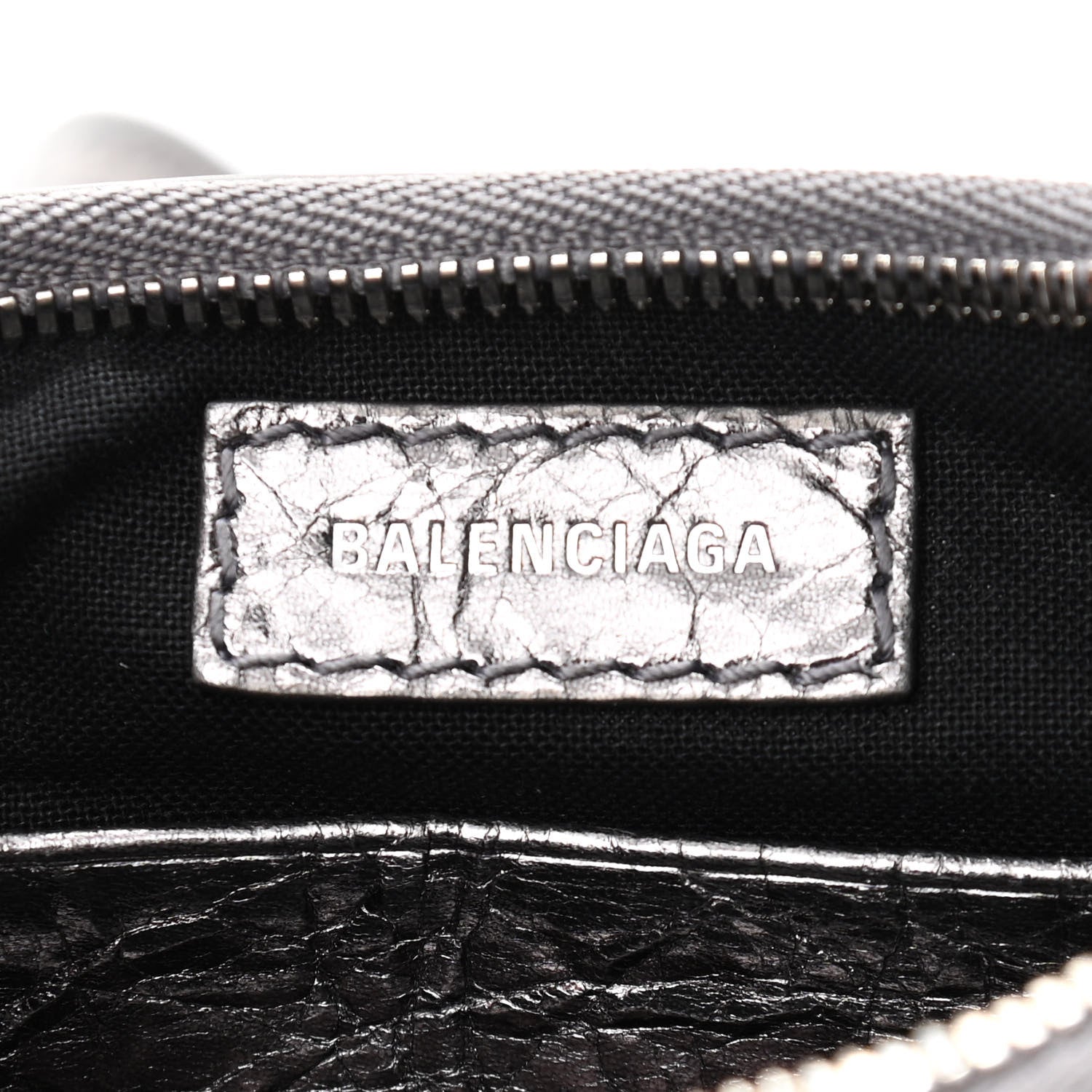 Balenciaga Metallic Agneau Arena Le Cagole Purse With Chain Mini Silver 6 of 9
