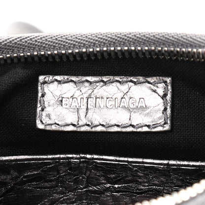 Balenciaga Metallic Agneau Arena Le Cagole Purse With Chain Mini Silver 6 of 9