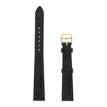 Hermes Shiny Alligator Mini Heure H 21mm Watch Strap Black 1 of 3