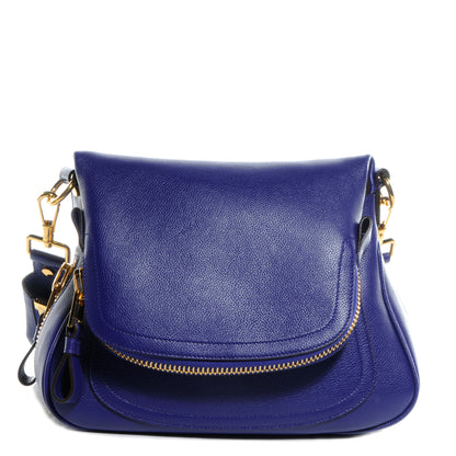 Tom Ford Grained Medium Jennifer Flap-Top Messenger Bag Royal Blue 1 of 8