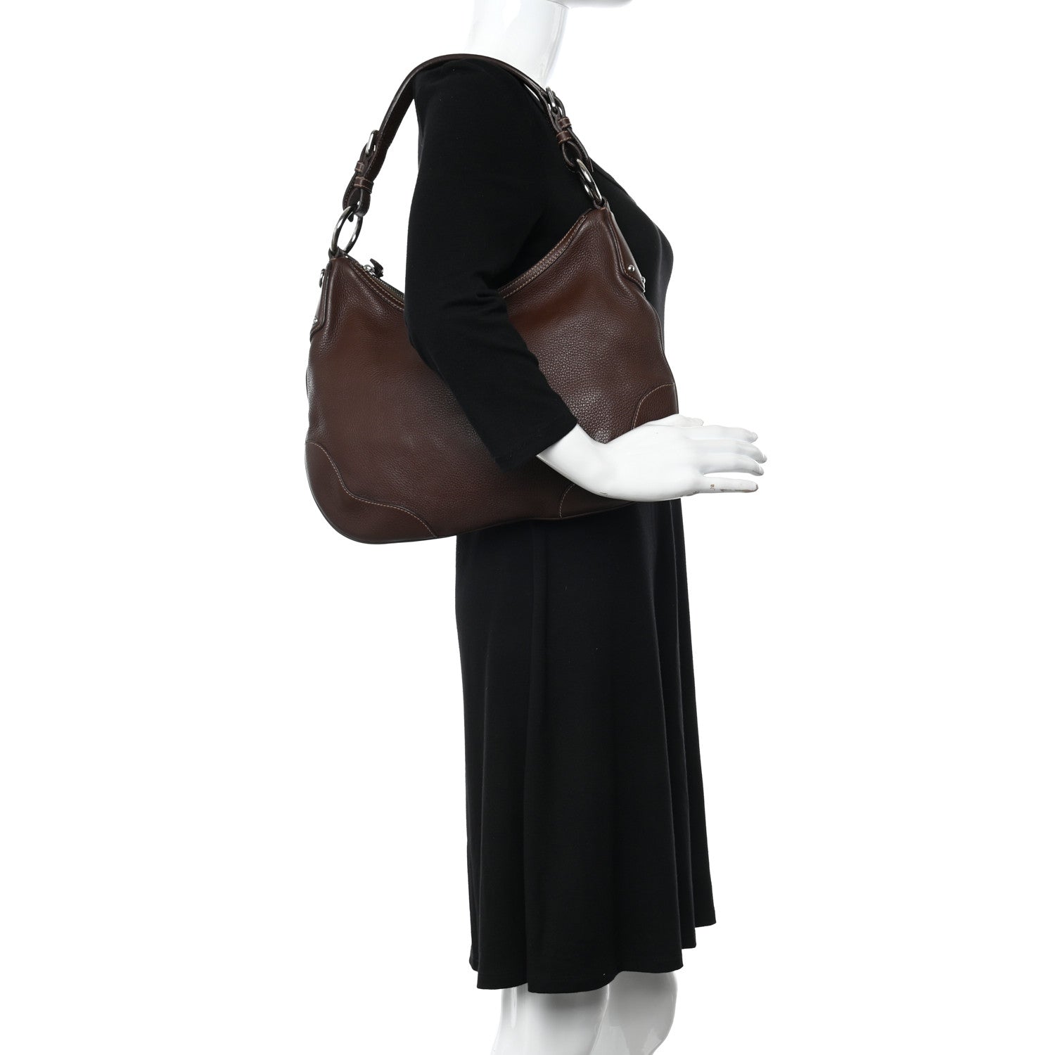 Prada Vitello Daino Hobo Bruciato 2 of 14