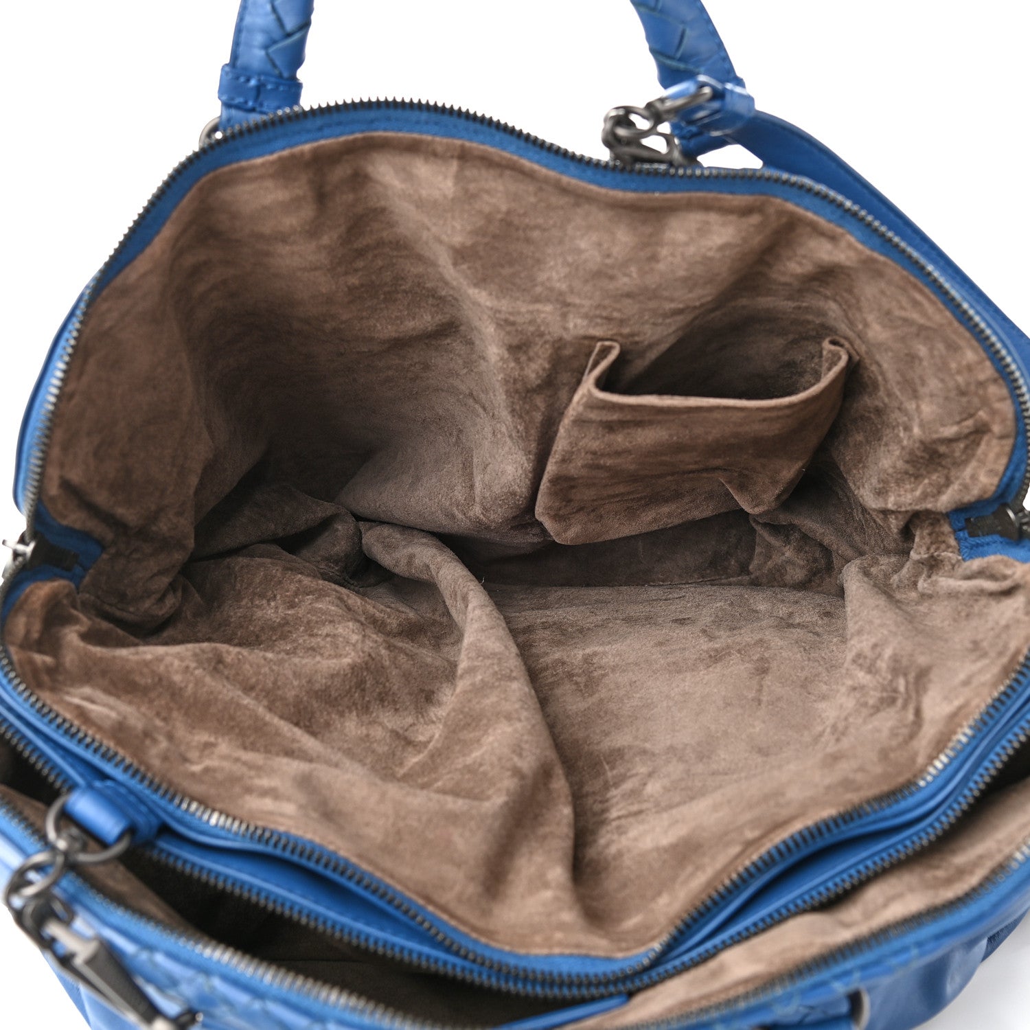 Bottega Veneta Calfskin Intrecciato Large Leggero Tote Blue 5 of 11
