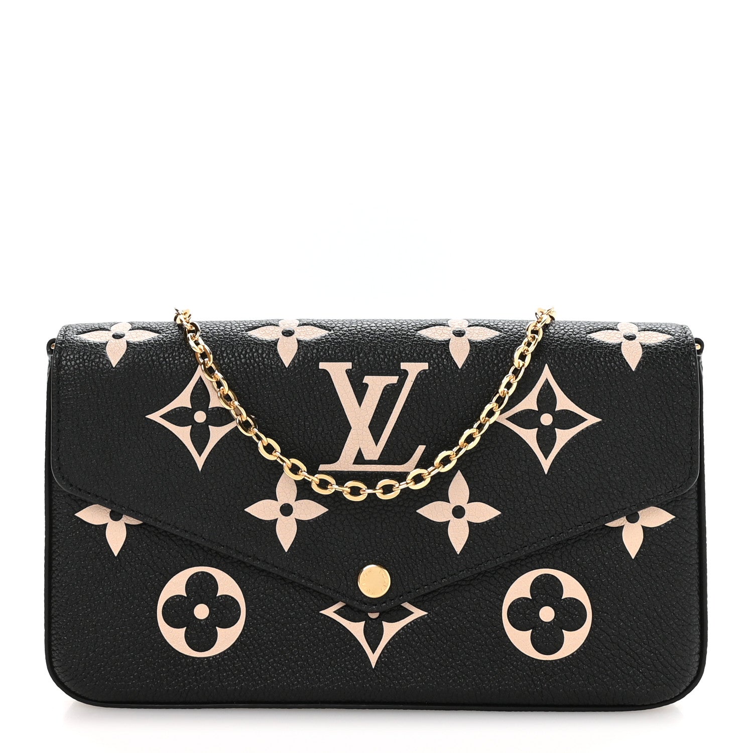 Louis Vuitton Empreinte Monogram Giant Felicie Pochette Black Beige 1 of 11