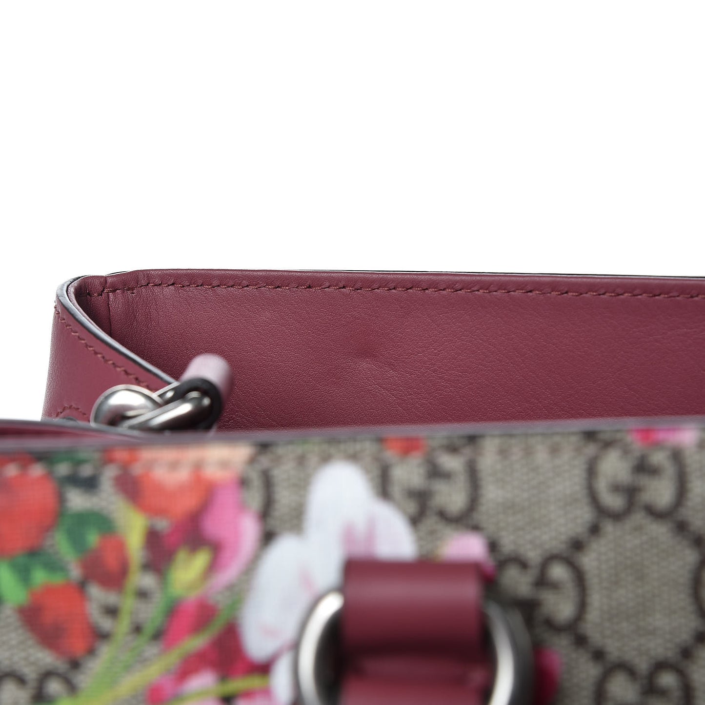 Soft GG Supreme Monogram Blooms Top Handle Bag Beige Multicolor Dry Rose