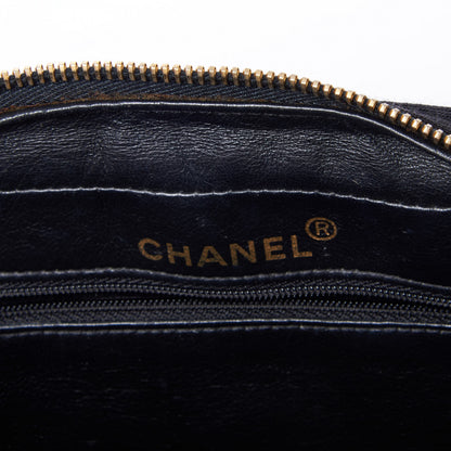 Chanel Jersey Quilted CC Shoulder Bag Black 6 of 11