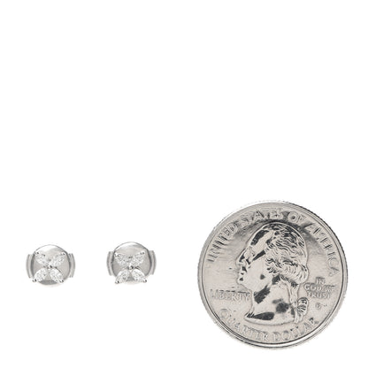Tiffany Platinum Diamond .19ct Mini Victoria Earrings 2 of 5