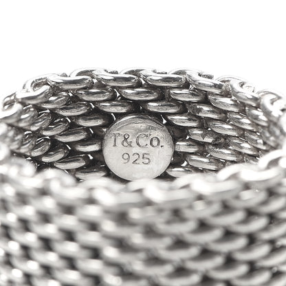 Tiffany Sterling Silver Somerset Mesh Ring 54 6.75 4 of 4