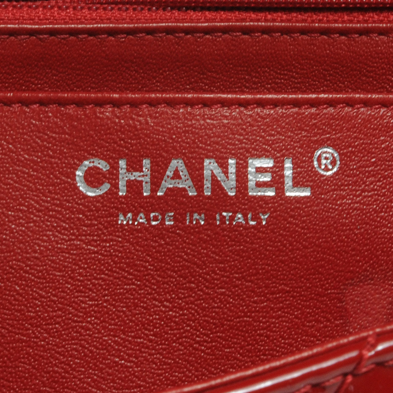 Patent Chevron Jumbo Single Flap Red