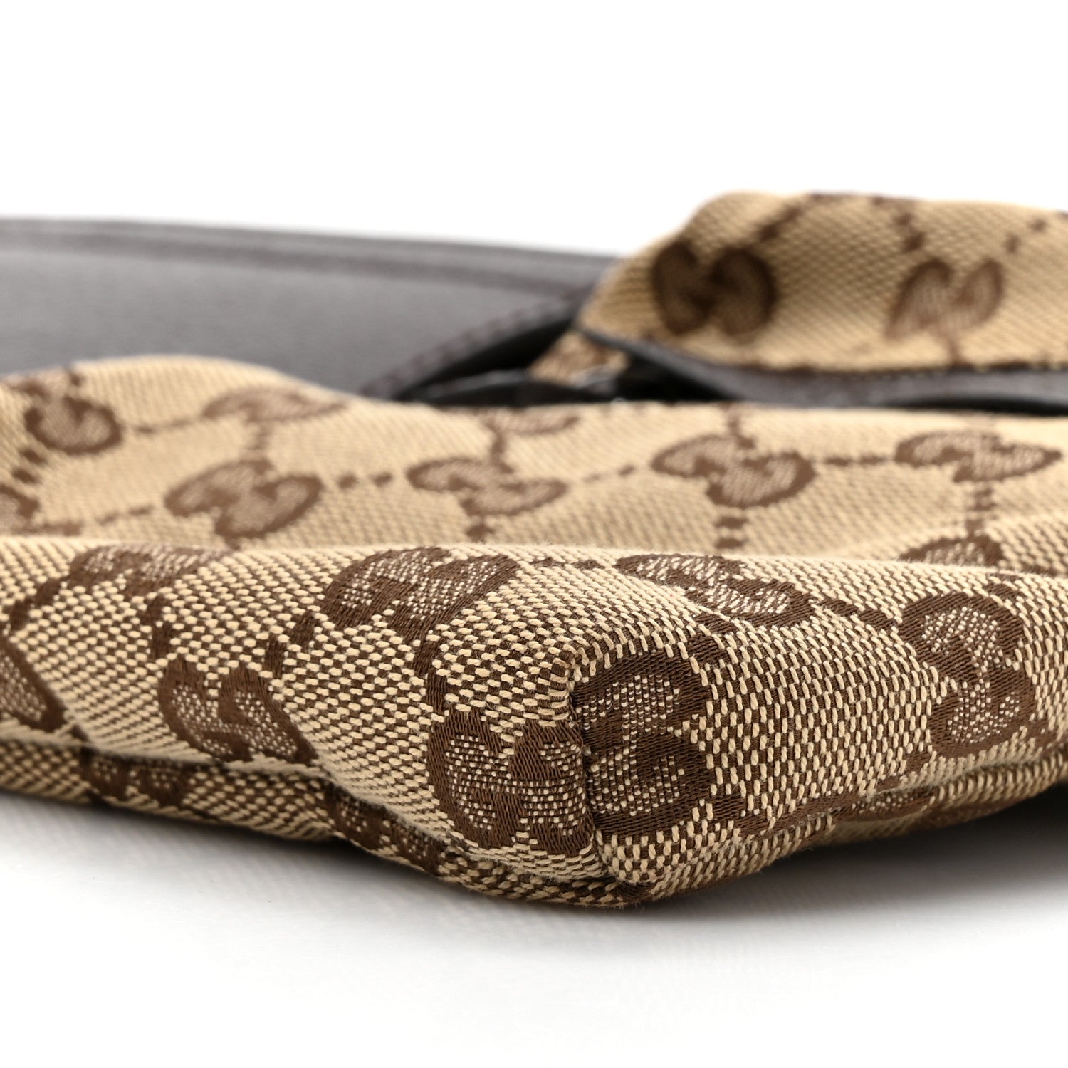 Gucci GG Monogram Double Pocket Belt Bag Dark Brown 9 of 12