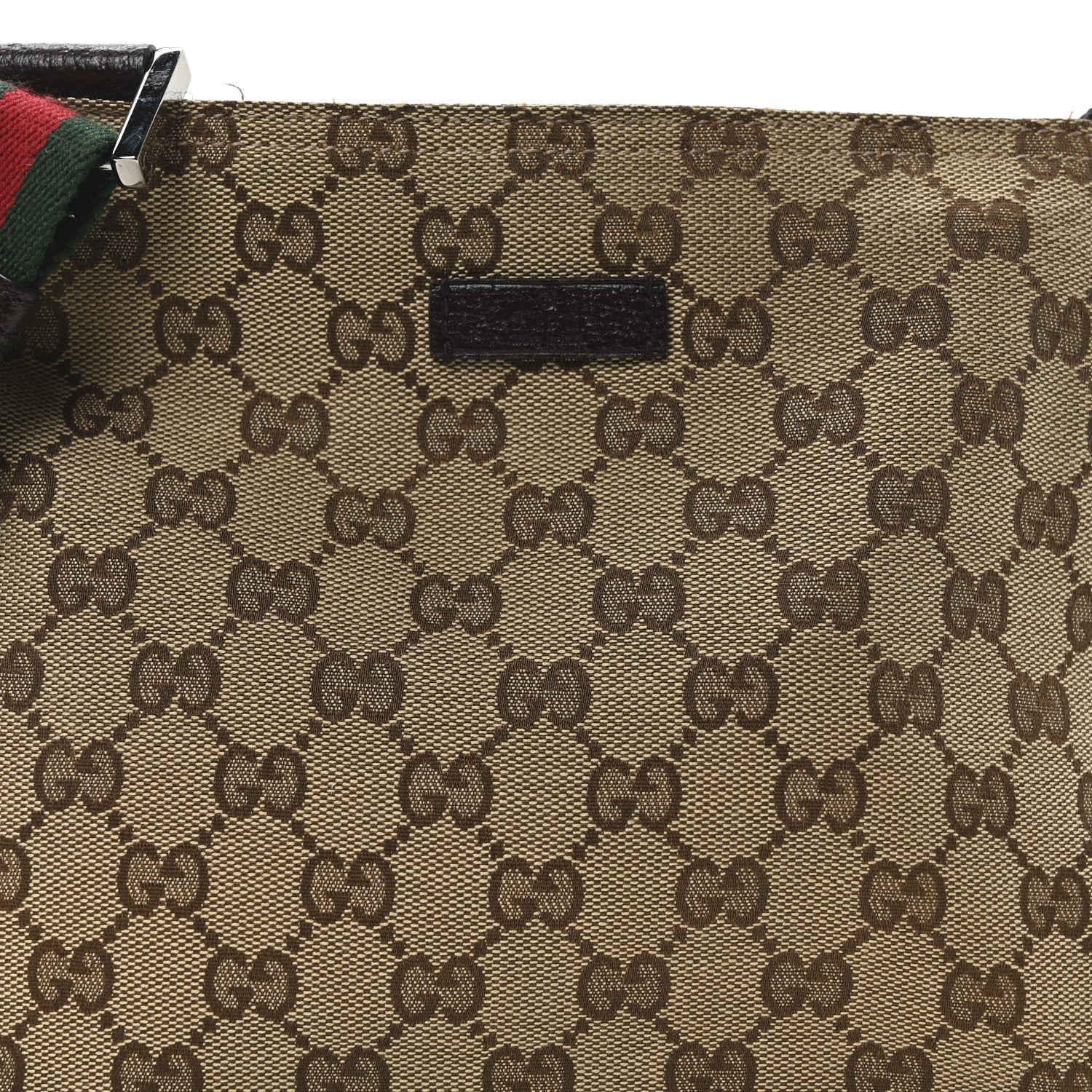 Gucci Monogram Web Small Flat Messenger Bag Brown 8 of 10