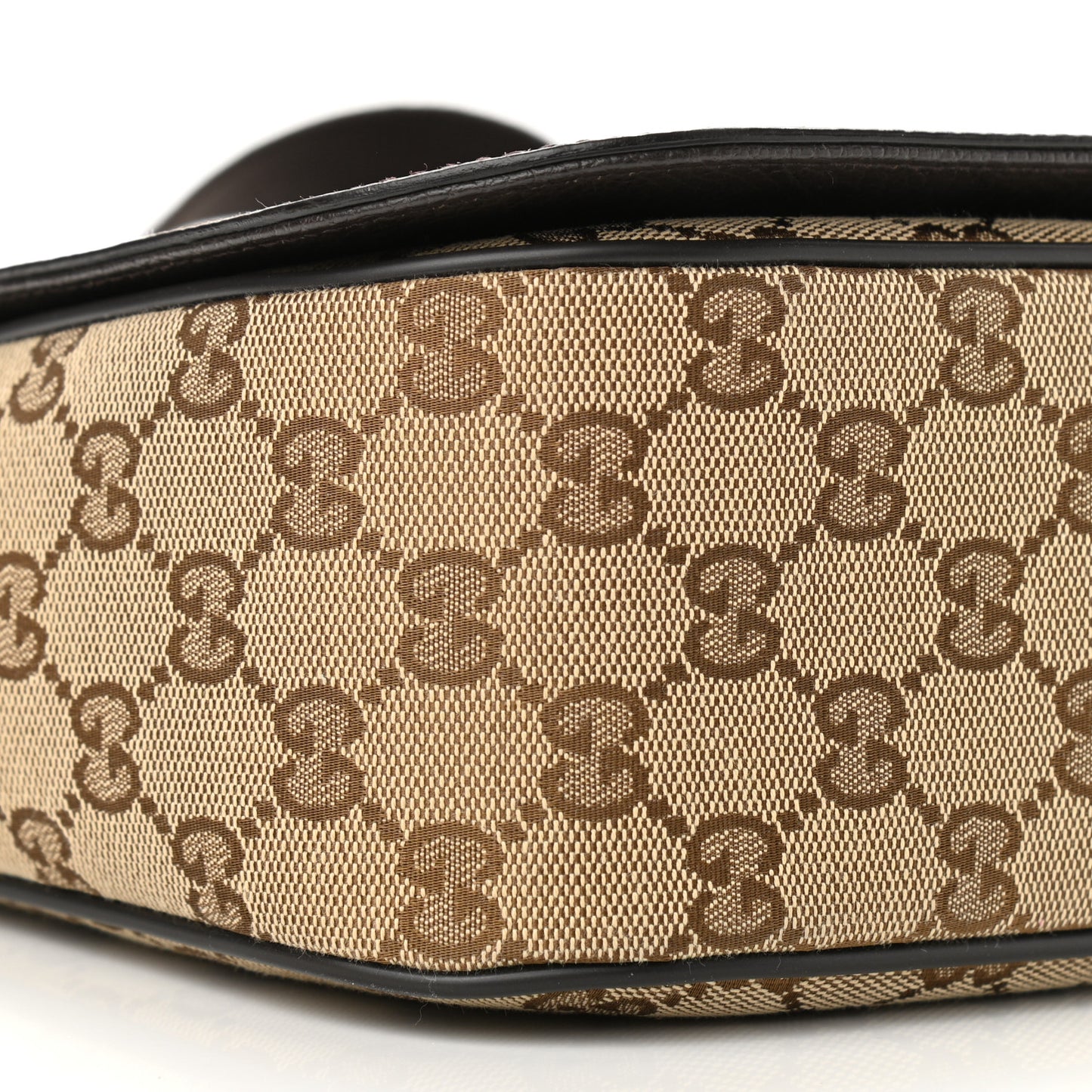 Monogram Flap Messenger Bag Beige Dark Brown