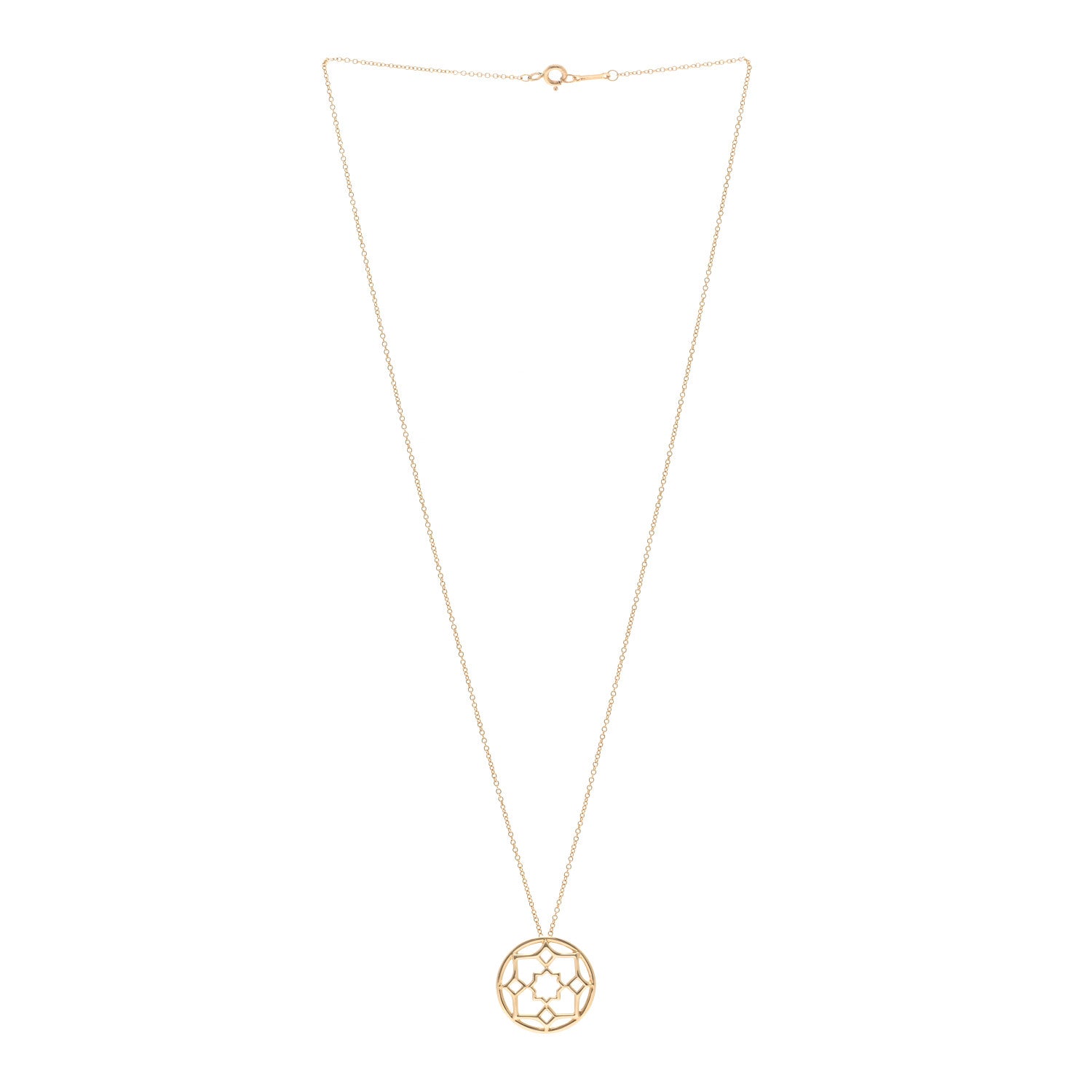 Tiffany 18K Yellow Gold Paloma Picasso Marrakesh Round Pendant Necklace 3 of 5