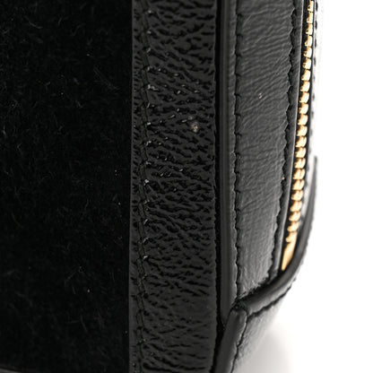 Gucci Suede Patent Web Small Ophidia Top Handle Shoulder Bag Black 11 of 11