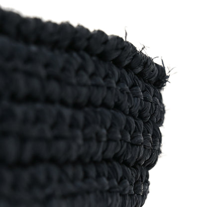 Chanel Straw Raffia Tote Black 10 of 10