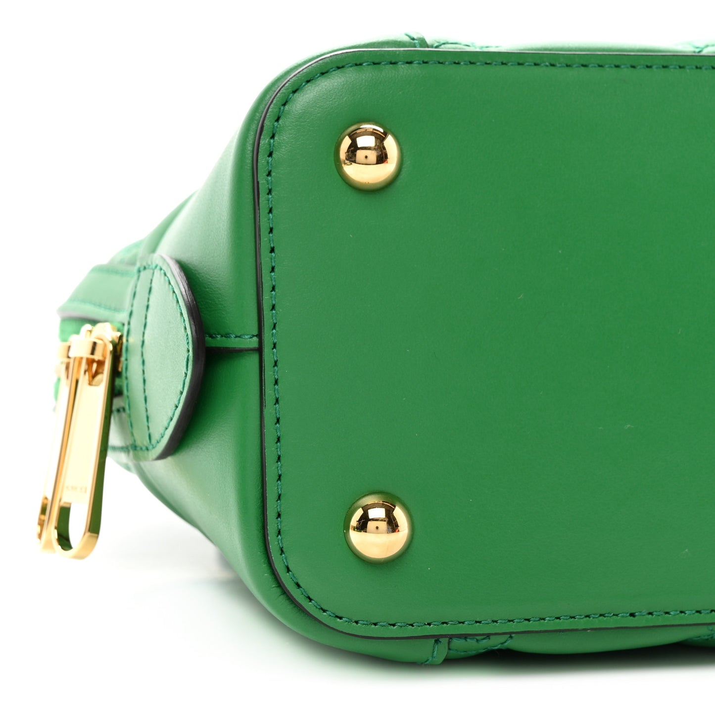 Calfskin GG Matelasse Mini Boston Bag Spring Green Natural
