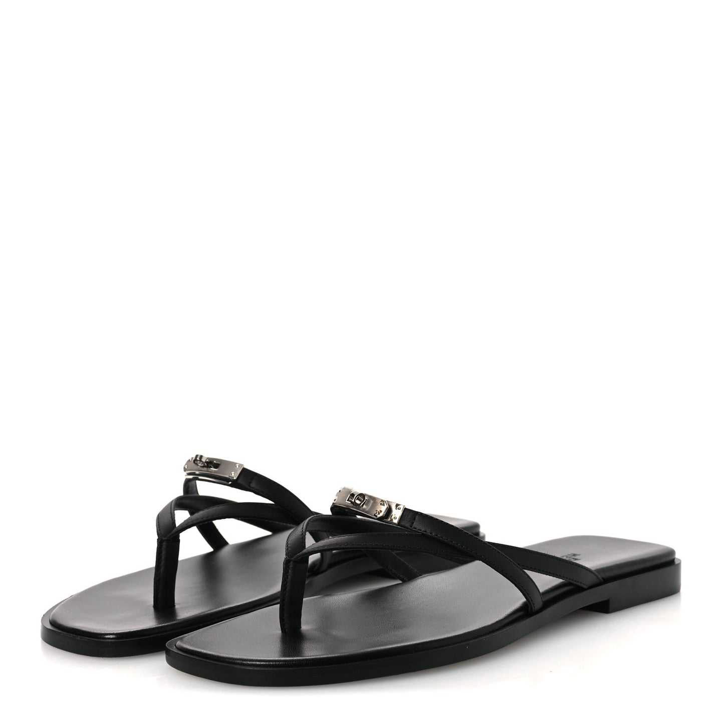 Calfskin Miss Sandals 37 Black