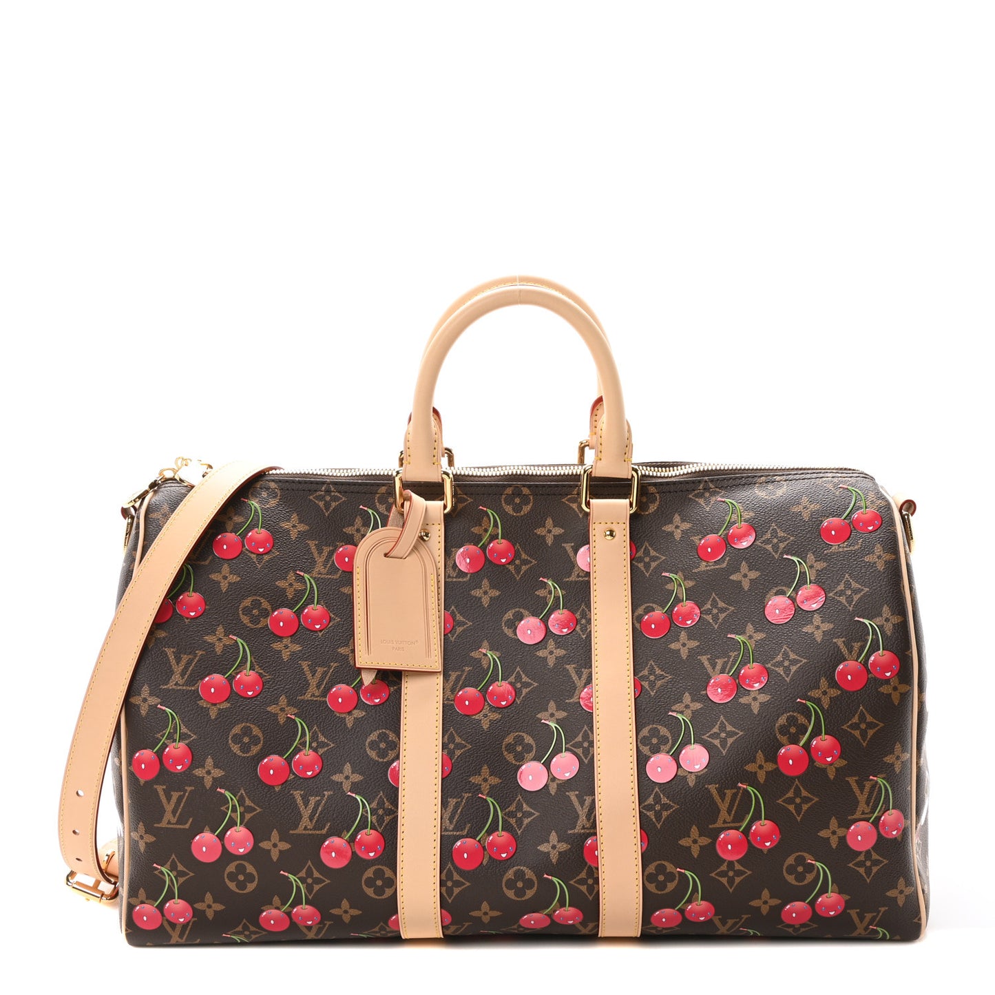 LV X TM Monogram Cerises Keepall Bandouliere 45